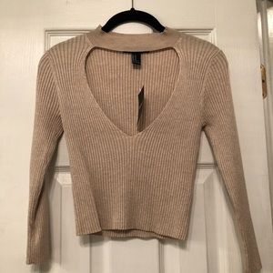 Cutout ribbed crop top